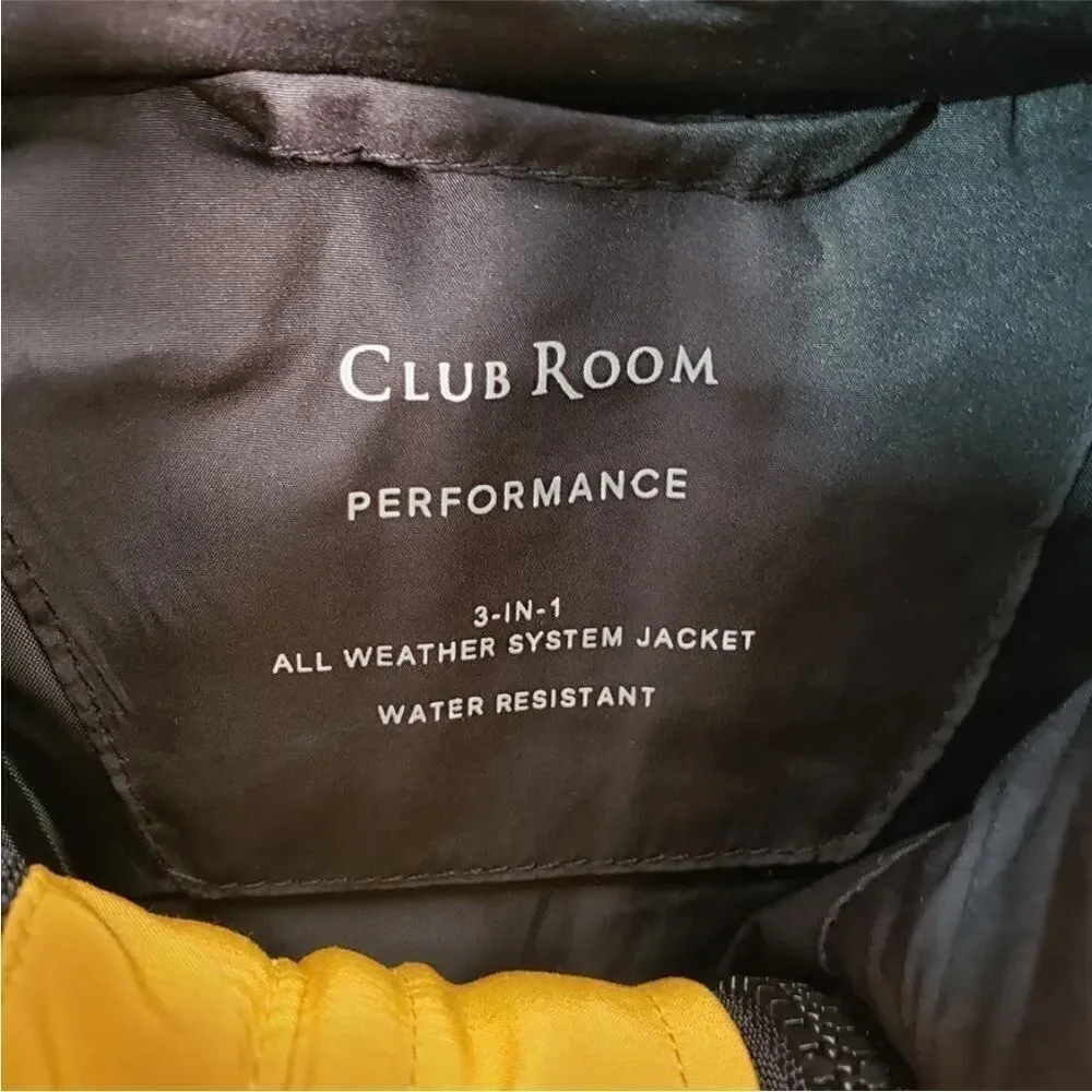NWT Club Room Men Hooded Long Sleeve Parka Jacket, Yellow XXL jacket, coat